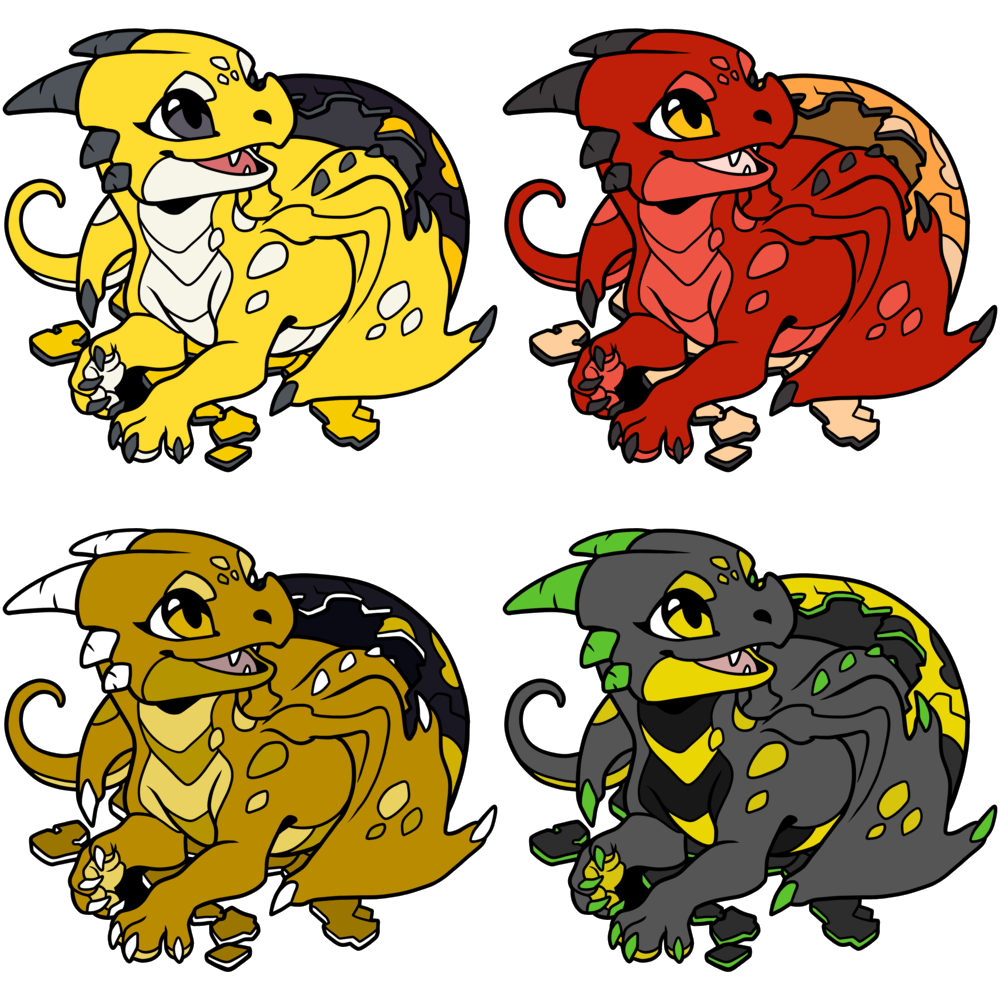 The artwork of all four of these wonderful hatchlings!